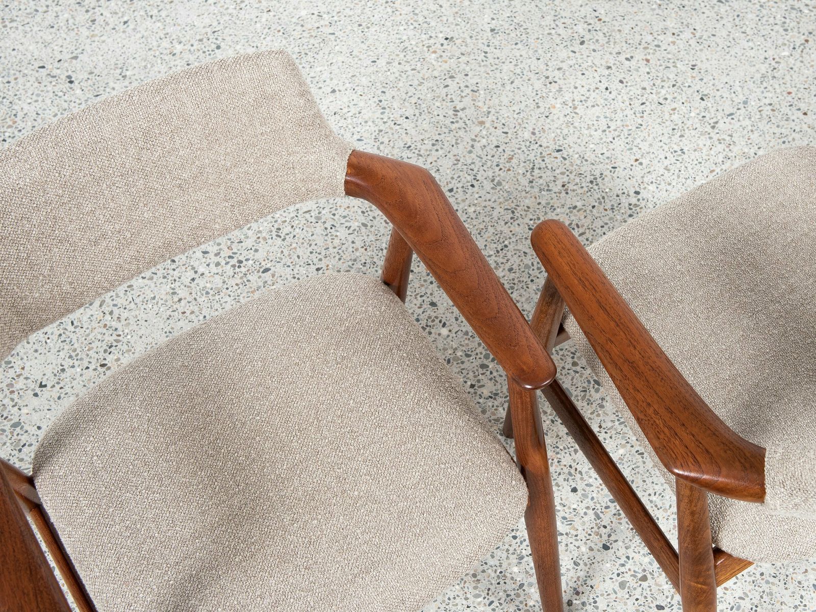 Midcentury Danish Pair Of Chairs In Teak By Erik Kirkegaard For Glostrup 1960s photo Furniture