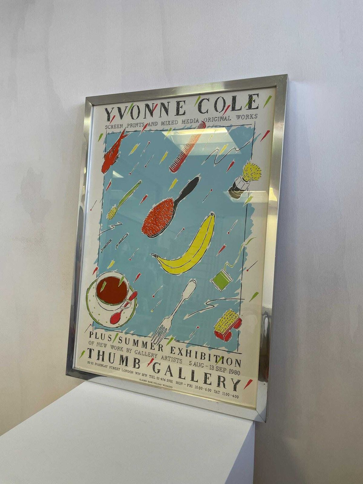 Yvonne Cole And Thumb Gallery Exhibition Poster 1980 photo vinterior