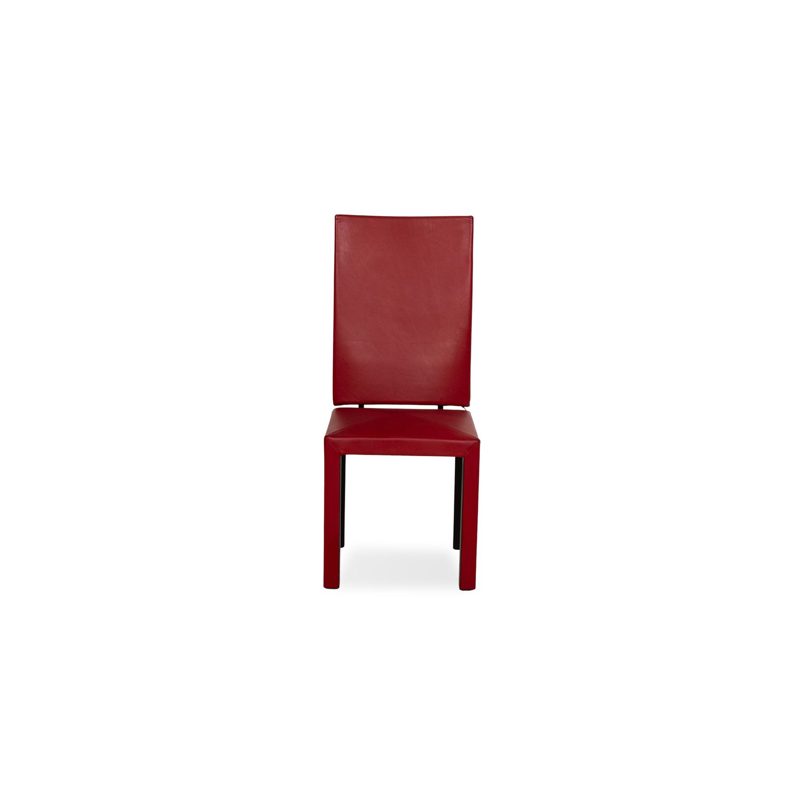 Set Of 6 B&B Italia Arcadia Leather Chairs Red Dining Room Arcalla photo vintage
