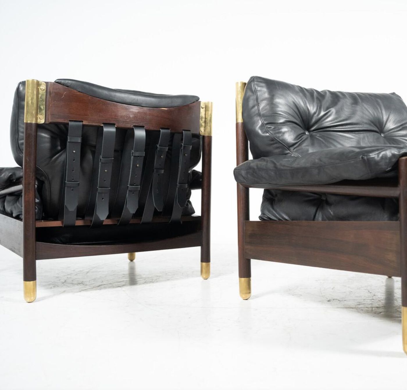 photo buy Pair Of “Sella” Armchairs With Ottoman By Carlo De Carli For Sormani, 60s