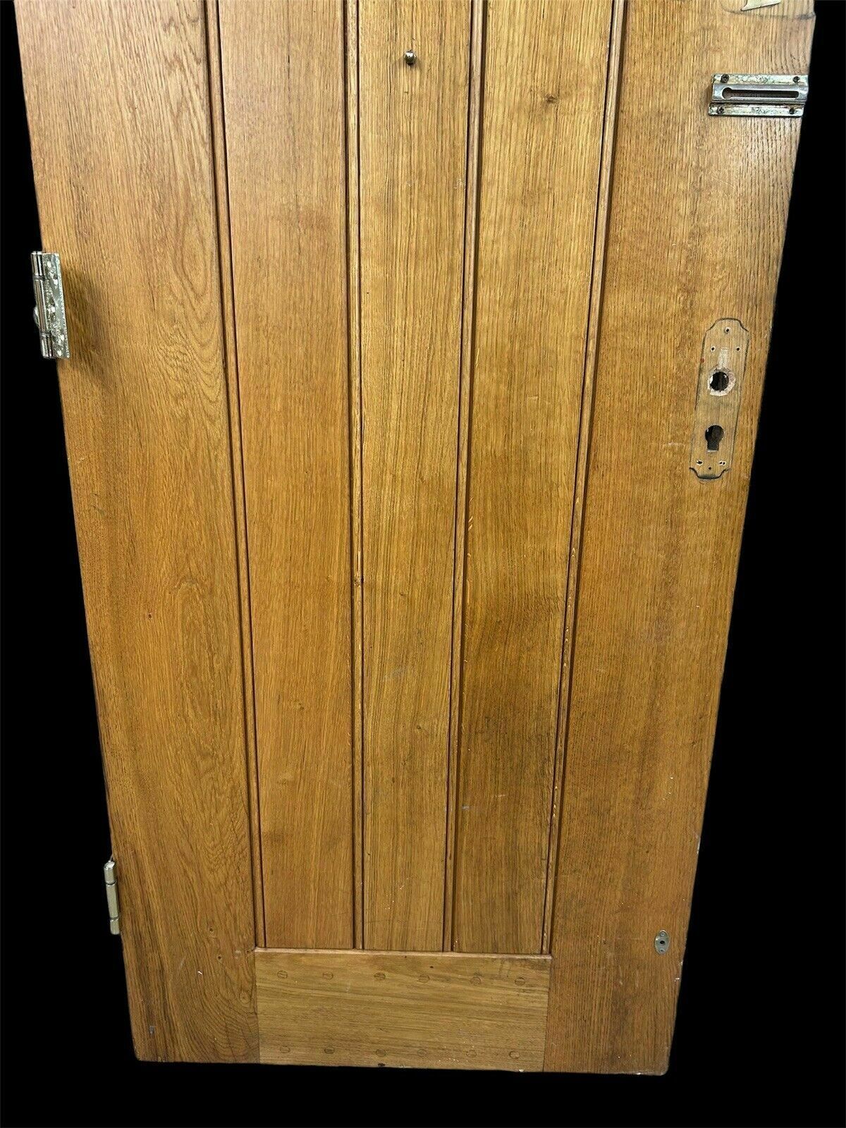 Home Fixtures Solid Oak Front Door Old Period Antique Glass Reclaimed Wood Iron Bespoke Joiner photo