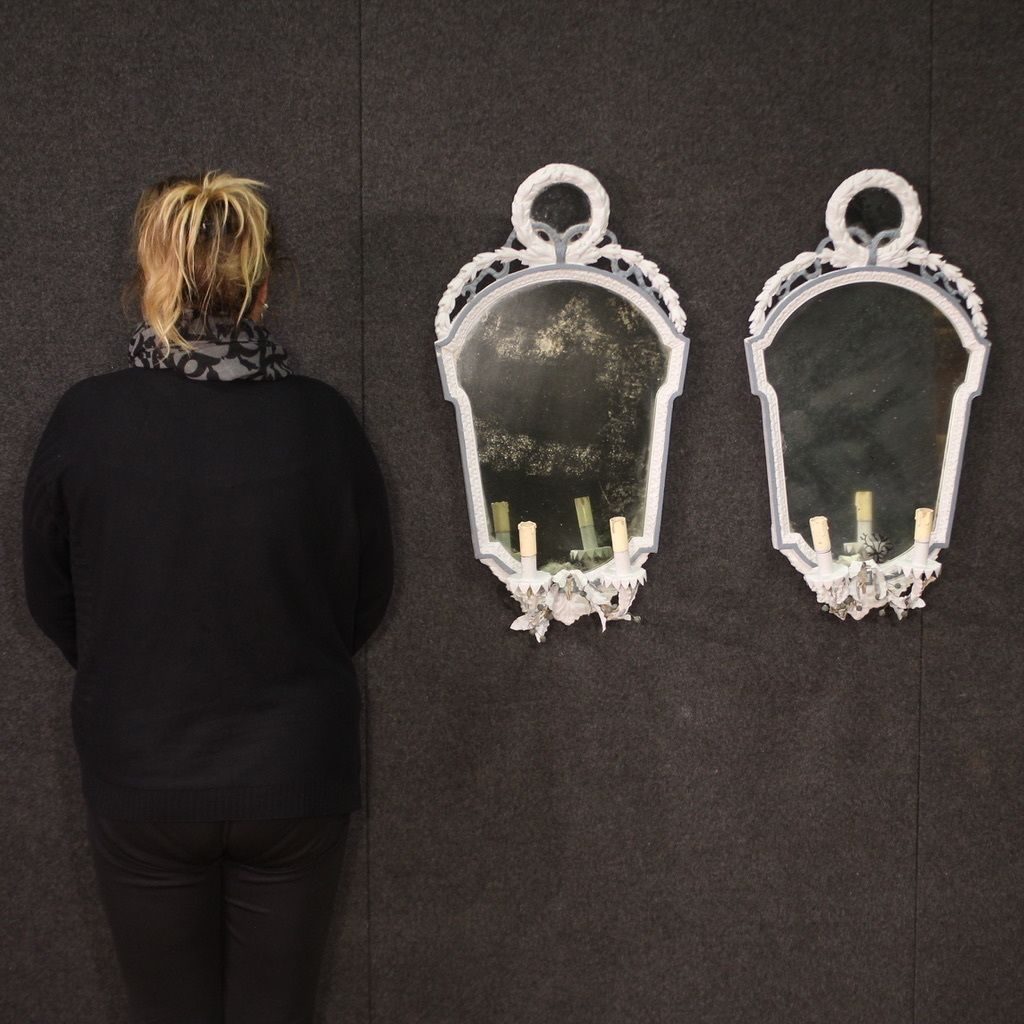 Pair Of Louis XVI Style Mirrors From The 20th Century photo for sale