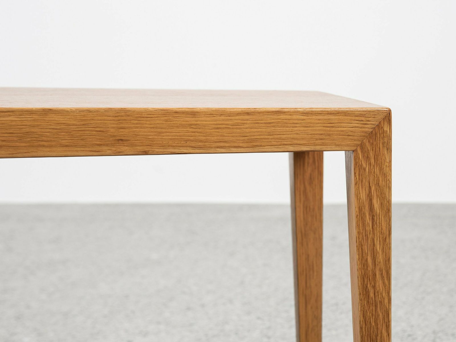 Furniture Midcentury Danish Set Of 3 Side Tables In Oak By Severin Hansen For Haslev 1960s photo
