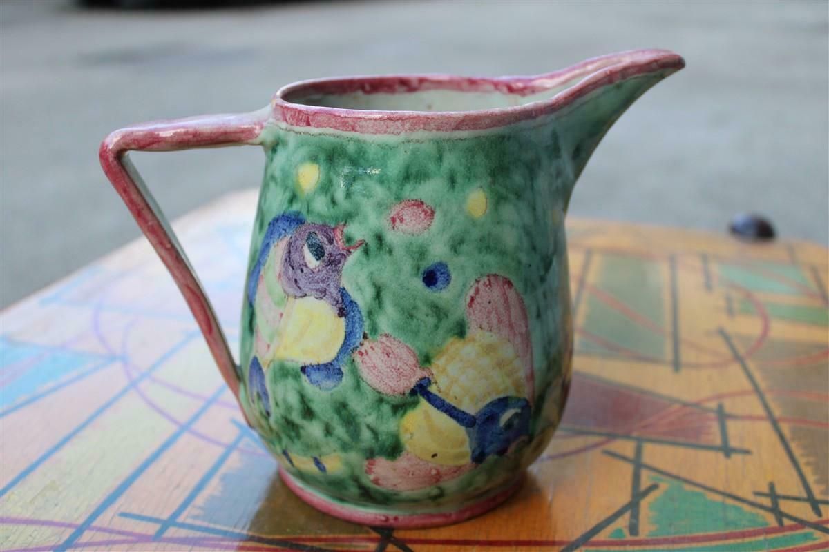 Pitcher 1950 Avallone Vietri With Typical Decorations Of The Period Made In Italy photo furniture