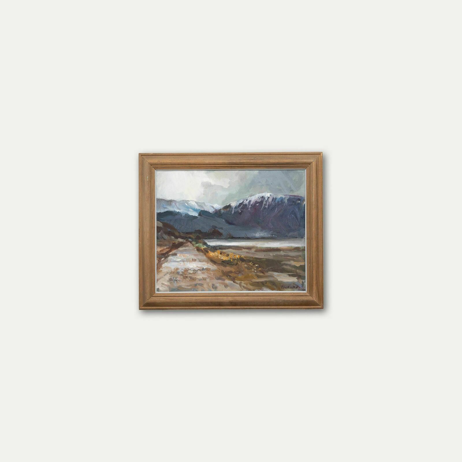 Ronald Ronaldson (1919 2015)   Contemporary Oil, Snow Peaked Mountains photo buy