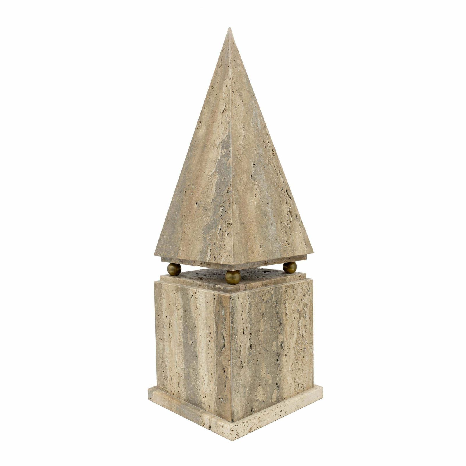 Pair Of Italian Minimalist Roman Travertine Obelisk, Italy, 1970 photo buy