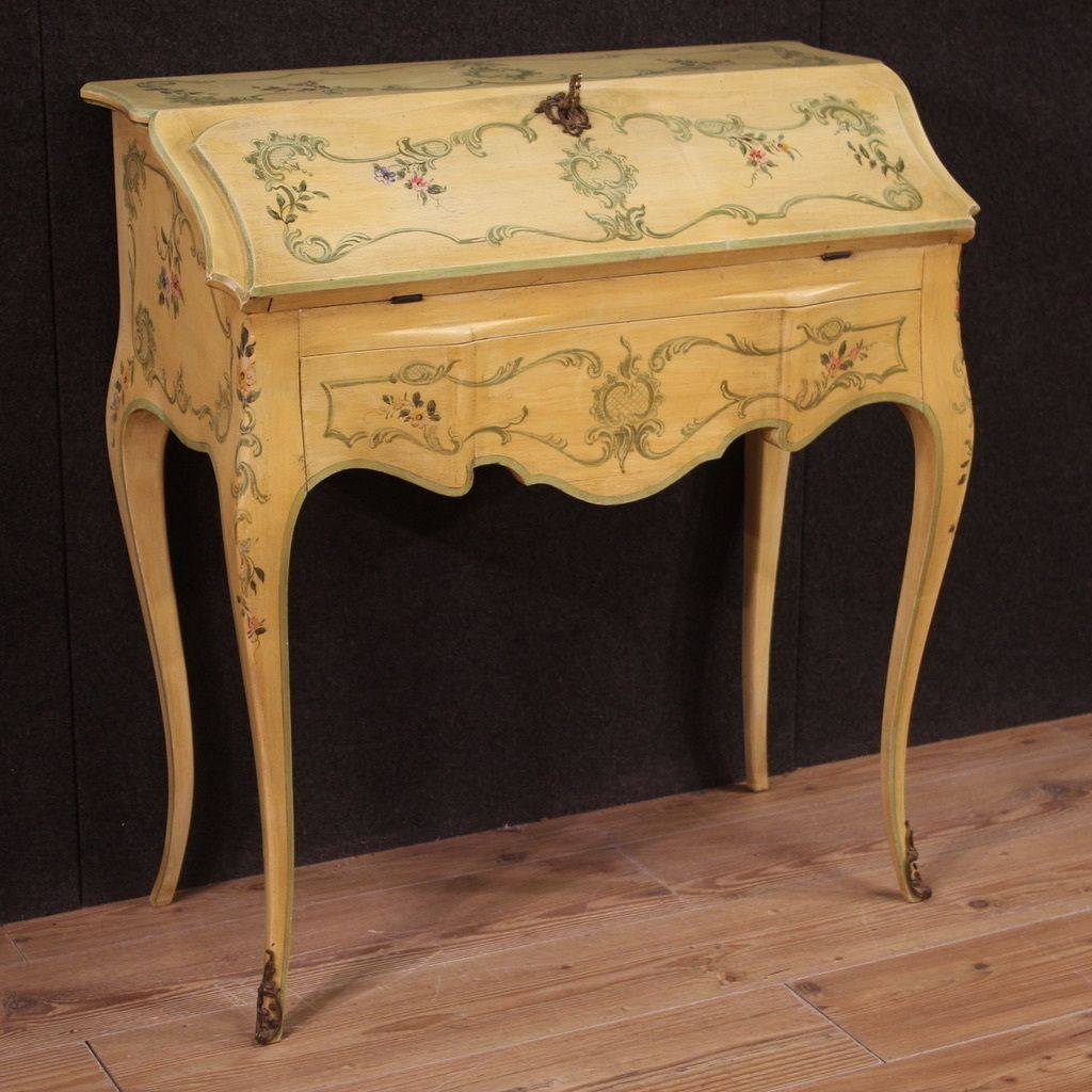 Painted Bureau In Venetian Style From 1960s