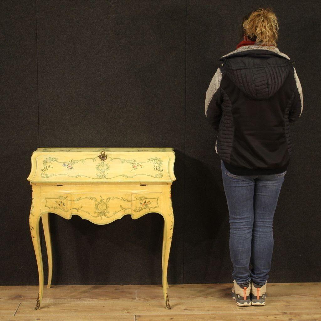 Painted Bureau In Venetian Style From 1960s photo vintage