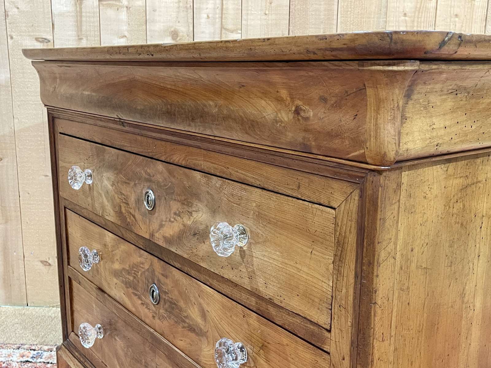 1580.0 Louis Philippe 5 Drawer Chest Of Drawers From The 19th Century In Cherry Wood photo