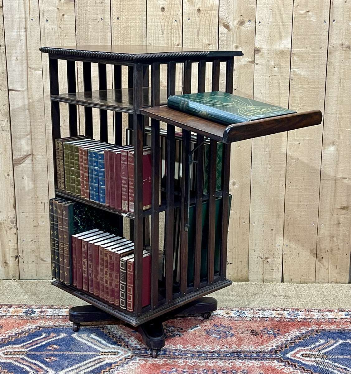 Revolving Bookcase With Its Oak Lectern From The Early 20th Century photo 1560.0