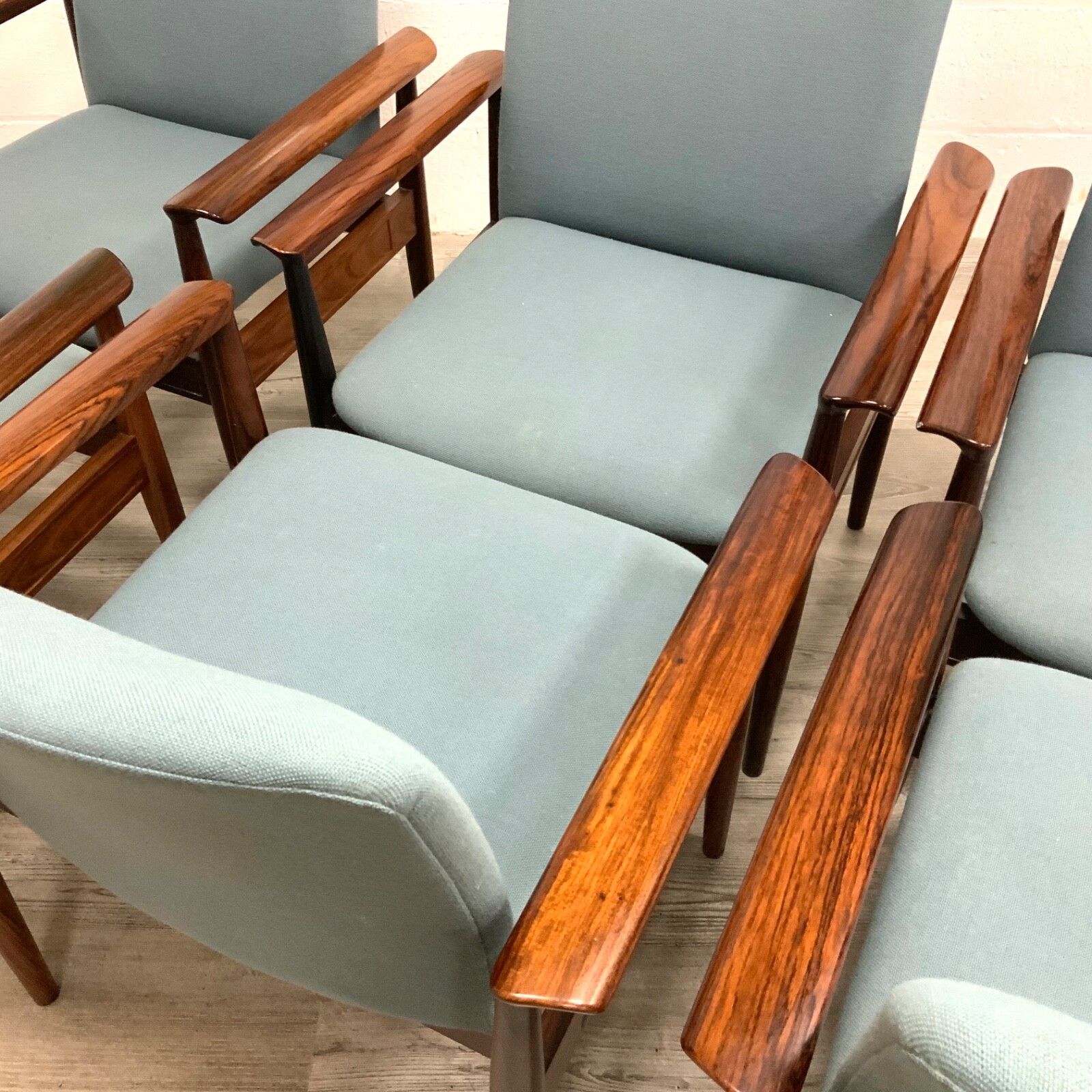 A Set Of 6 Danish Rosewood “Diplomat” Chairs  Model 209 By Finn Juhl For Cado photo 6995.0