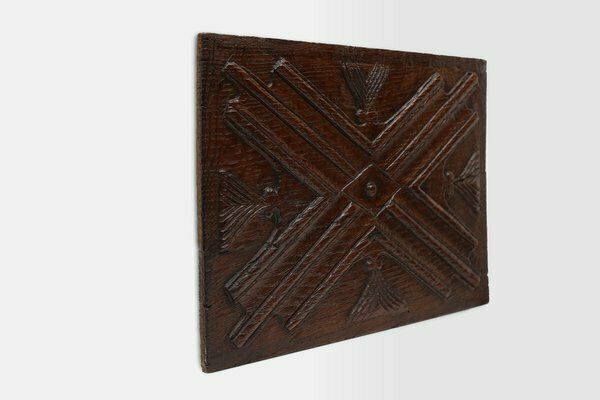 16th Century Gothic Sculpted Oak Panel, Belgium photo vinterior