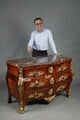 Commode Tombeau In Violet Wood Veneer Stamped With Lapie photo vinterior