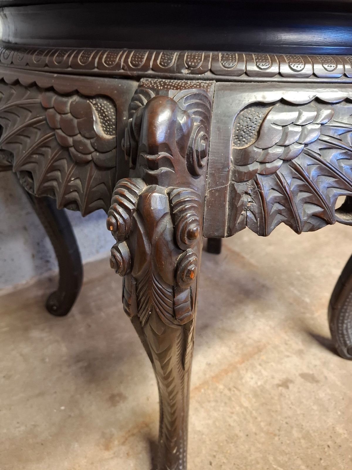 Early 20th Century Japanese Meiji Carved Flying Dragon Table. photo buy