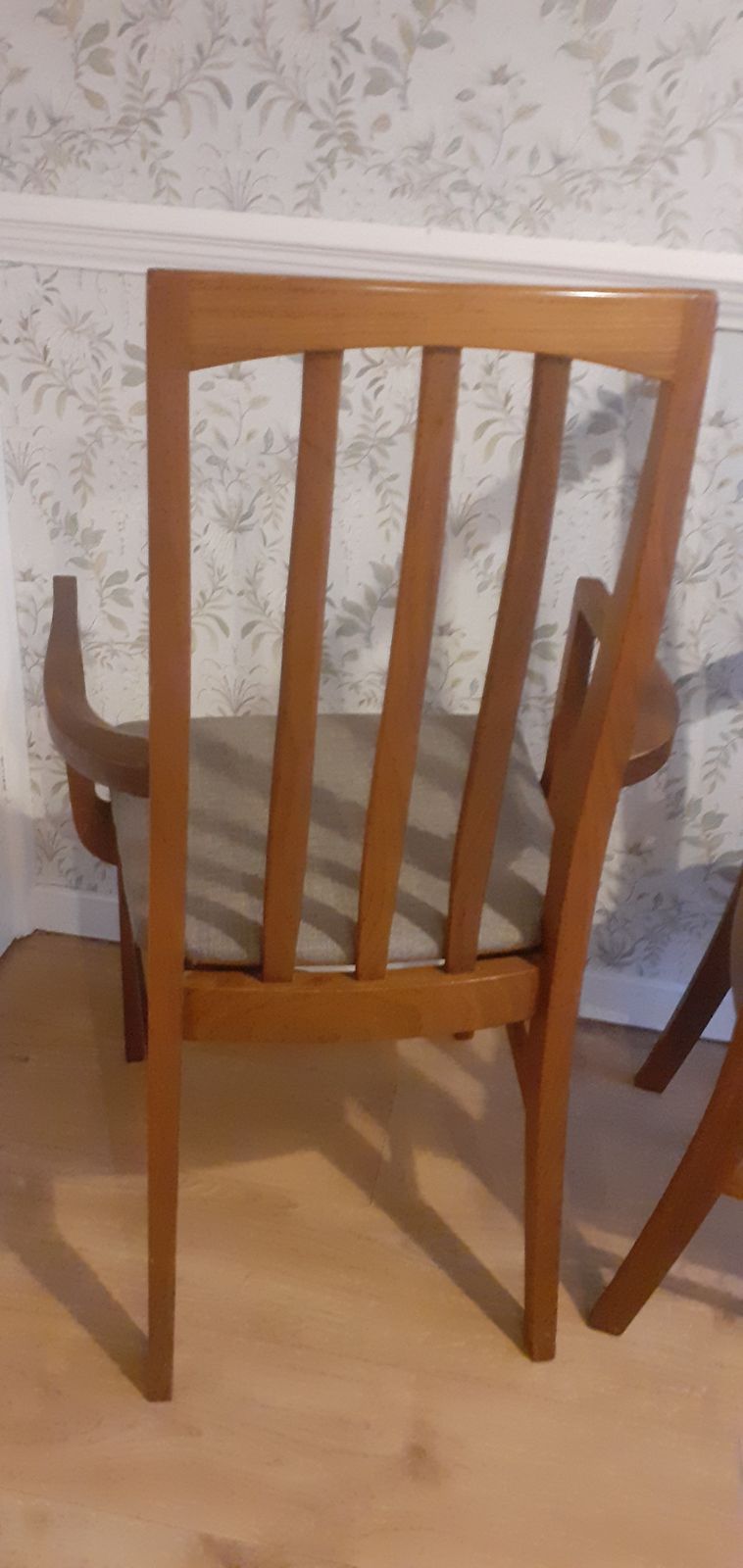 2 X William Lawrence Mid Century Teak Carver Dining Chairs photo buy