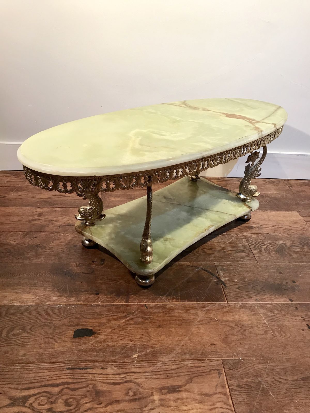 1970s Kitch Hollywood Glamour Oynx Coffee Table photo Furniture
