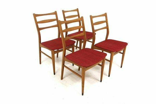 Scandinavian Beech Chairs, Sweden, 1960s, Set Of 4