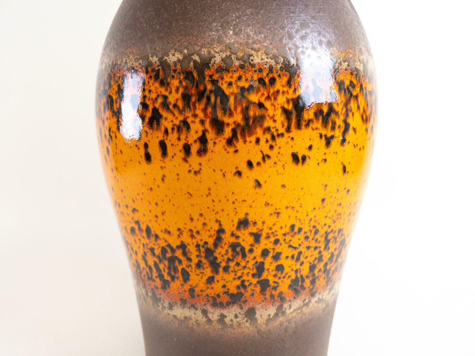 Xl Scheurich Floor Vase   West German Pottery   Retro Orange And Brown Ceramic Floor Vase   Form 290 40 photo for sale
