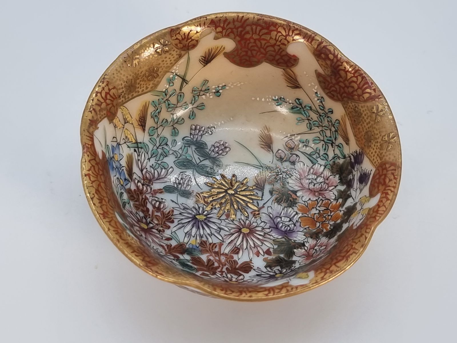 A Pair Of Japanese Meiji Period Miniature Porcelain Kutani Ware Bowls, Circa 1880 photo buy