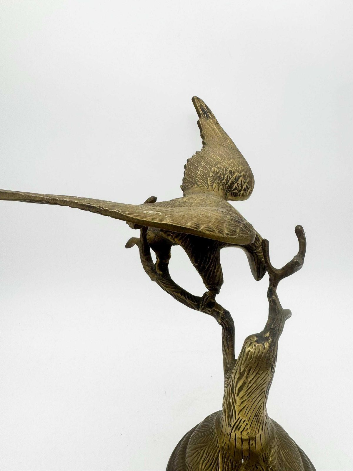 Vintage Wood, Brass And Copper Owl Figurine, Owl Ornament photo buy