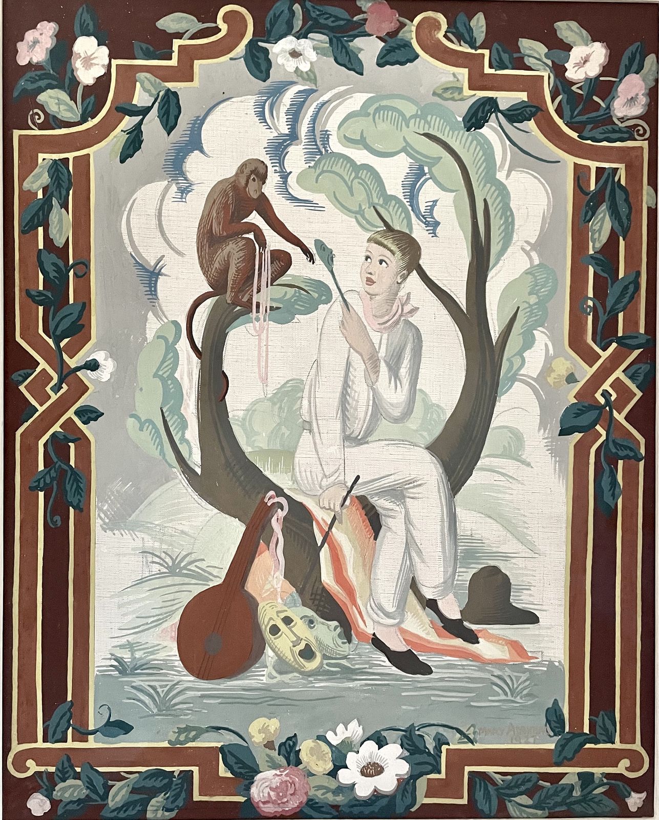 Mary Adshead   Music & Song   A Pair Of 1920s Tempera Paintings photo 4500.0