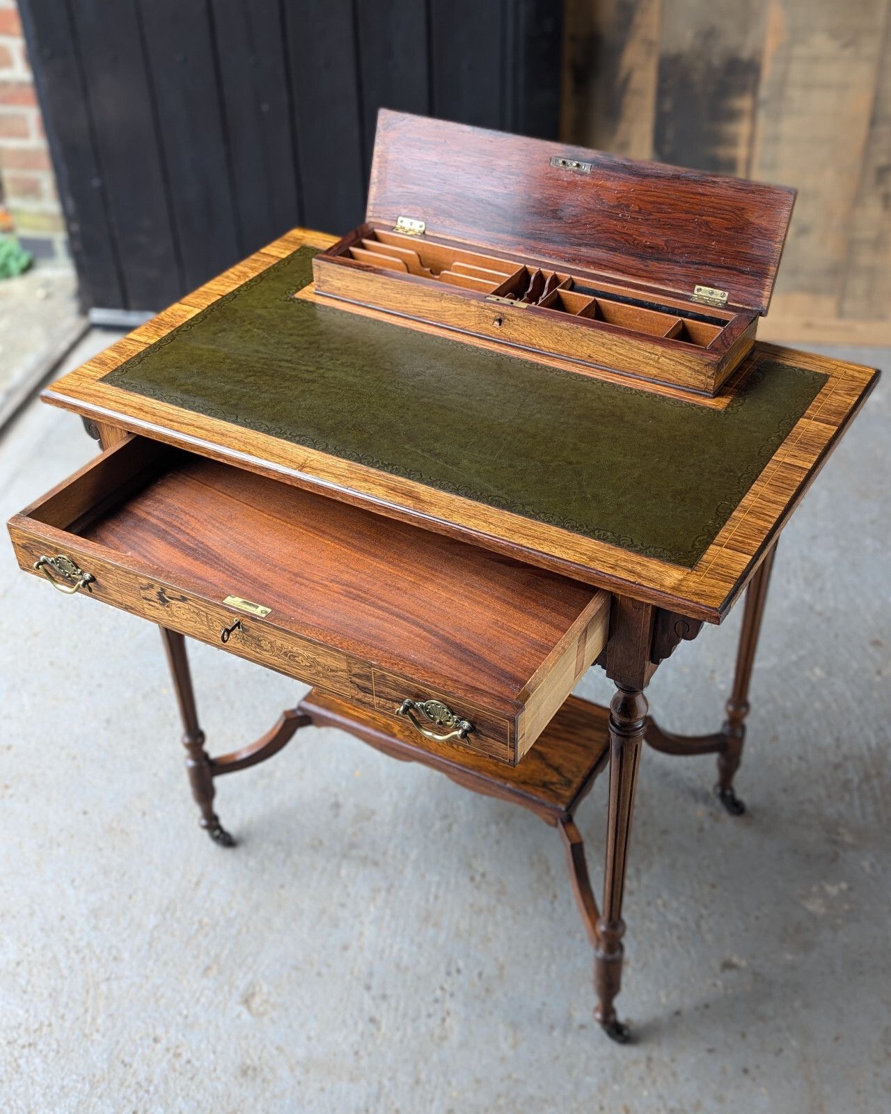 Antique Ladies Desk (Delivery Available) Bonheur Du Jour C1882 Rosewood photo Furniture