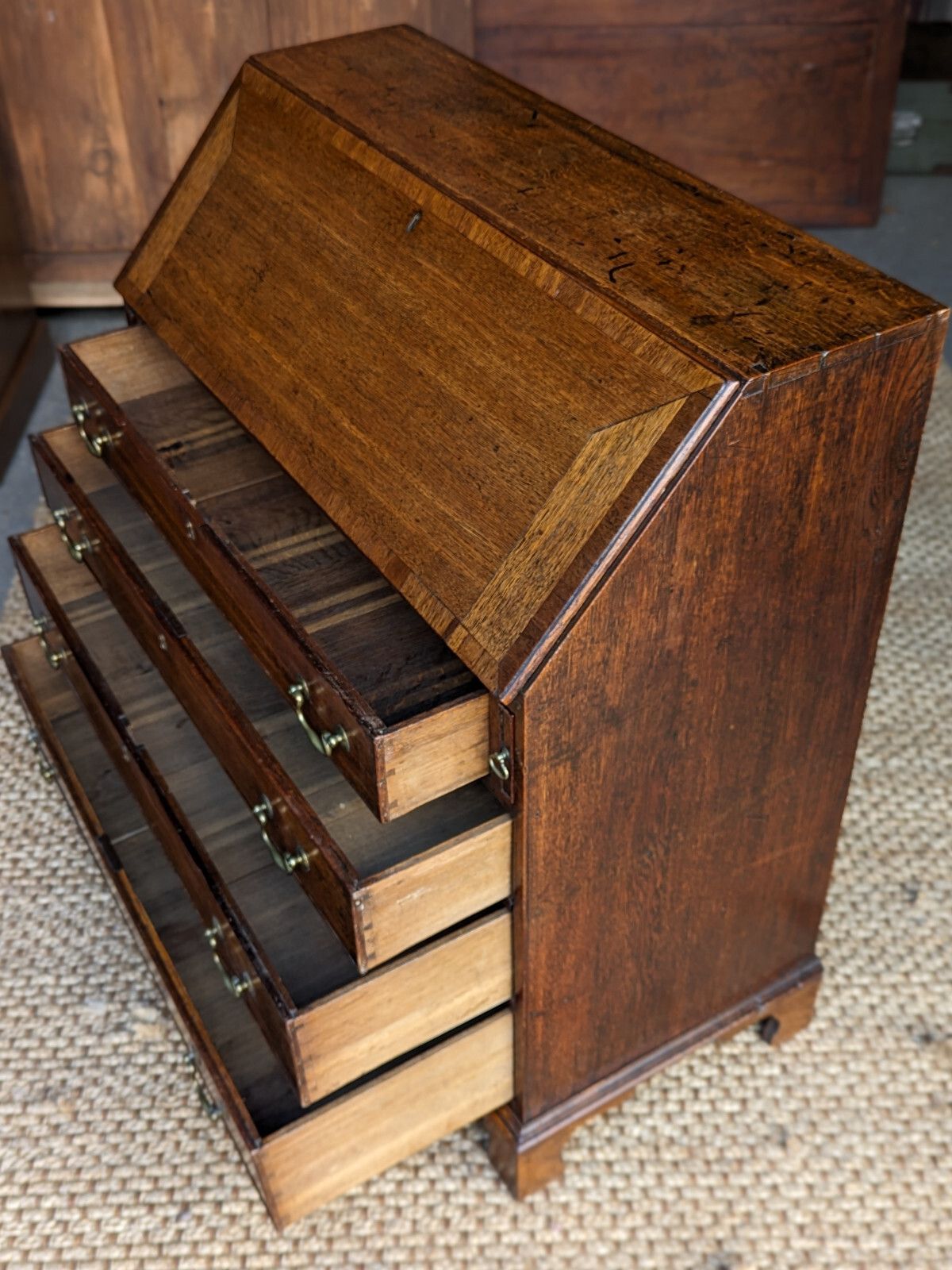 photo vinterior Antique Bureau Country Oak (Delivery Available) C1800 Home Office