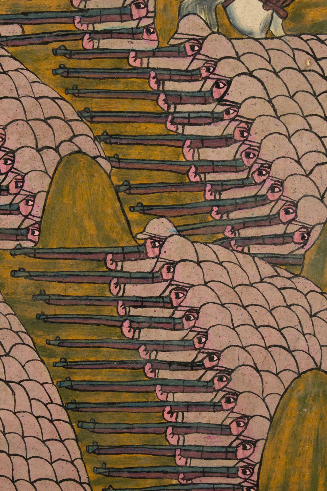 Naive Ethiopian Painting The First Italo Ethiopian War, 1970s photo vinterior