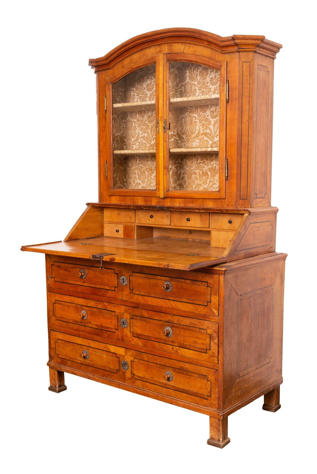 Copf Style Cherry Inlay Secretaire Cabinet, Ca. 1800 photo furniture