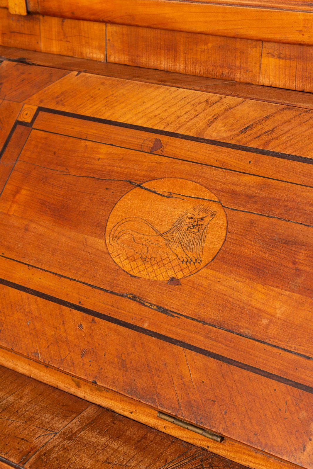 Copf Style Cherry Inlay Secretaire Cabinet, Ca. 1800 photo Furniture