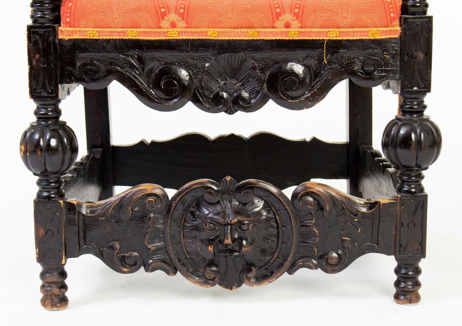 Antique Carved Basswood Throne Chairs In Historicist Style, Ca. 1900 photo for sale