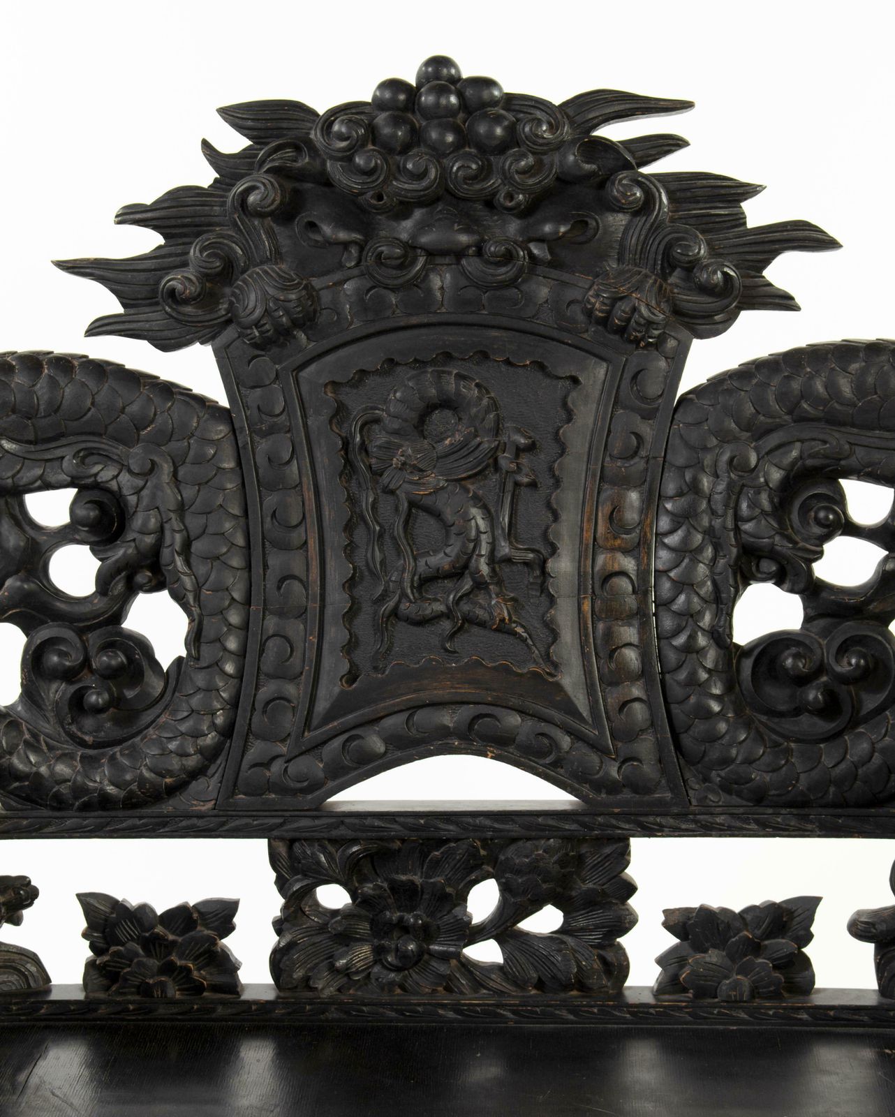 Chinese Carved Wood Living Room Set photo for sale