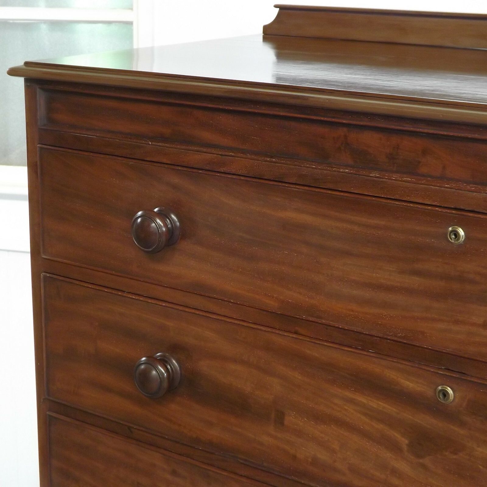 Large Linen Chest (Delivery Available) Chest Of Drawers Mahogany & Paint photo vintage