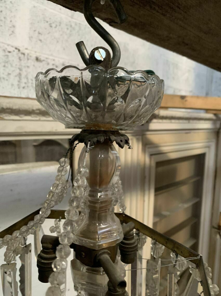 Louis XV Style "Fontaine" Chandelier In Bronze And 20th Century Pendants photo Lighting