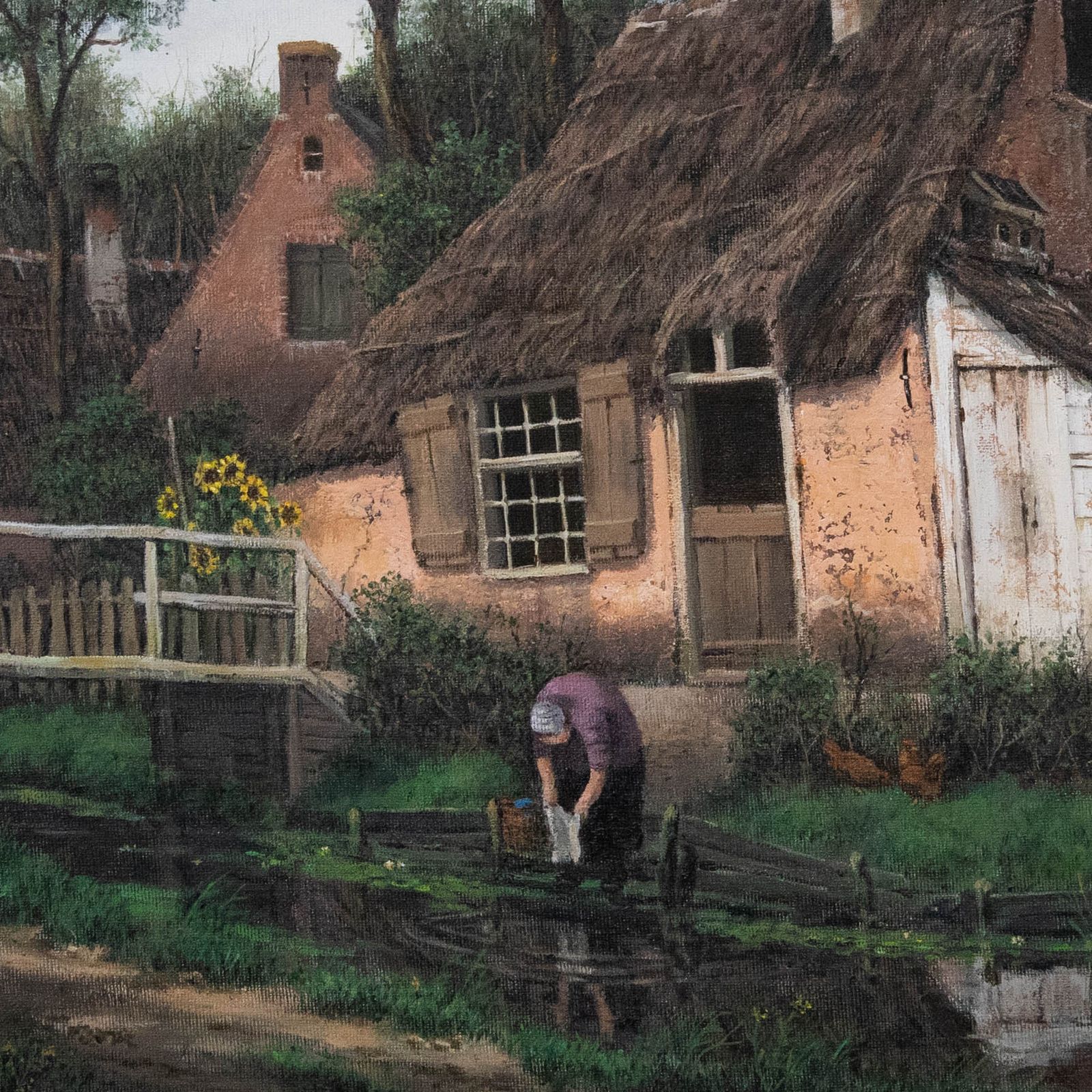 Andre Andreoli (1933 2001) 20th Century Oil, Elbergen, Holland photo Art