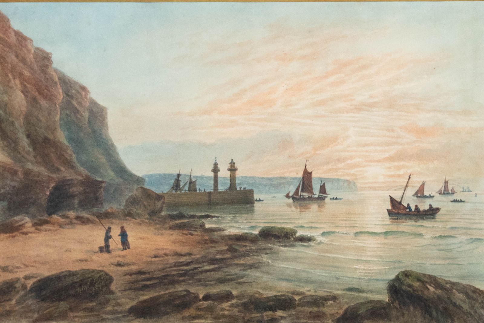 John Francis Branegan (1843 1909) Framed Watercolour, Inlet On The Scaur photo furniture