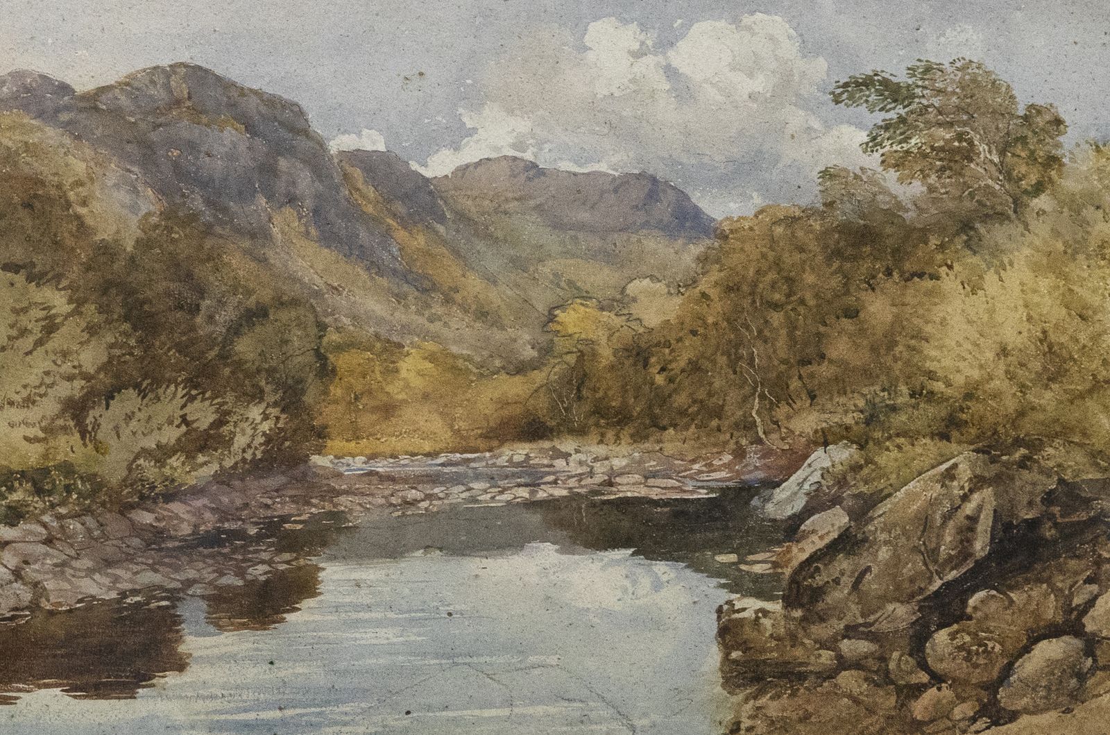 Attrib. David Cox Jr Arws Framed Late 19th Century Watercolour, Dolwyddelan photo furniture