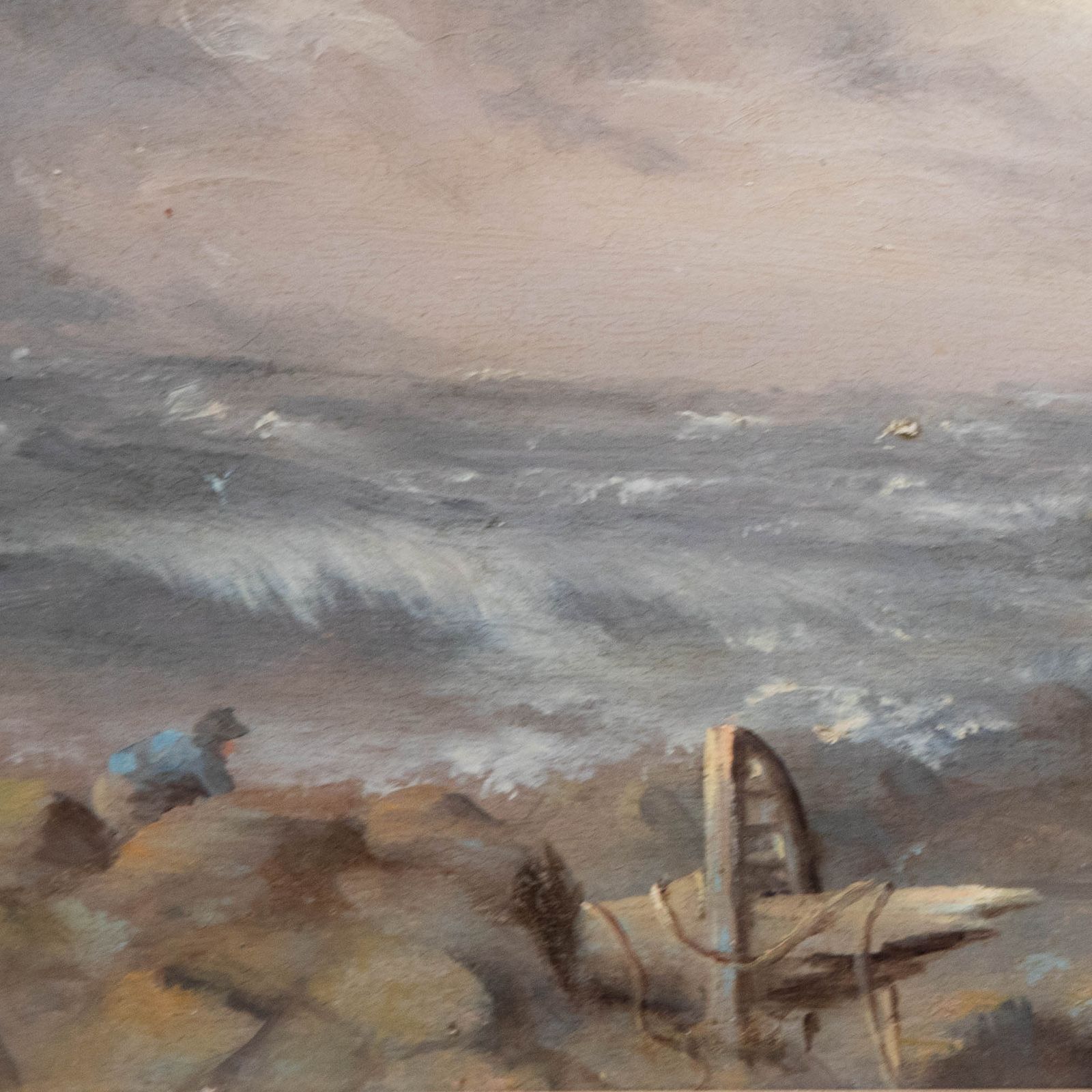 Late 19th Century Oil Stranded In The Storm photo Art