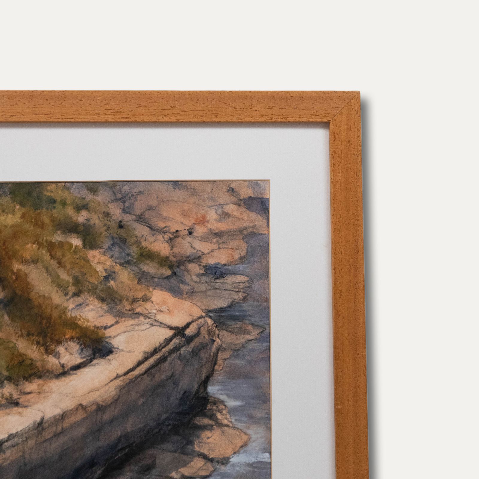 John Caldwell Framed 20th Century Mixed Media, Australia Coastline photo 288.0