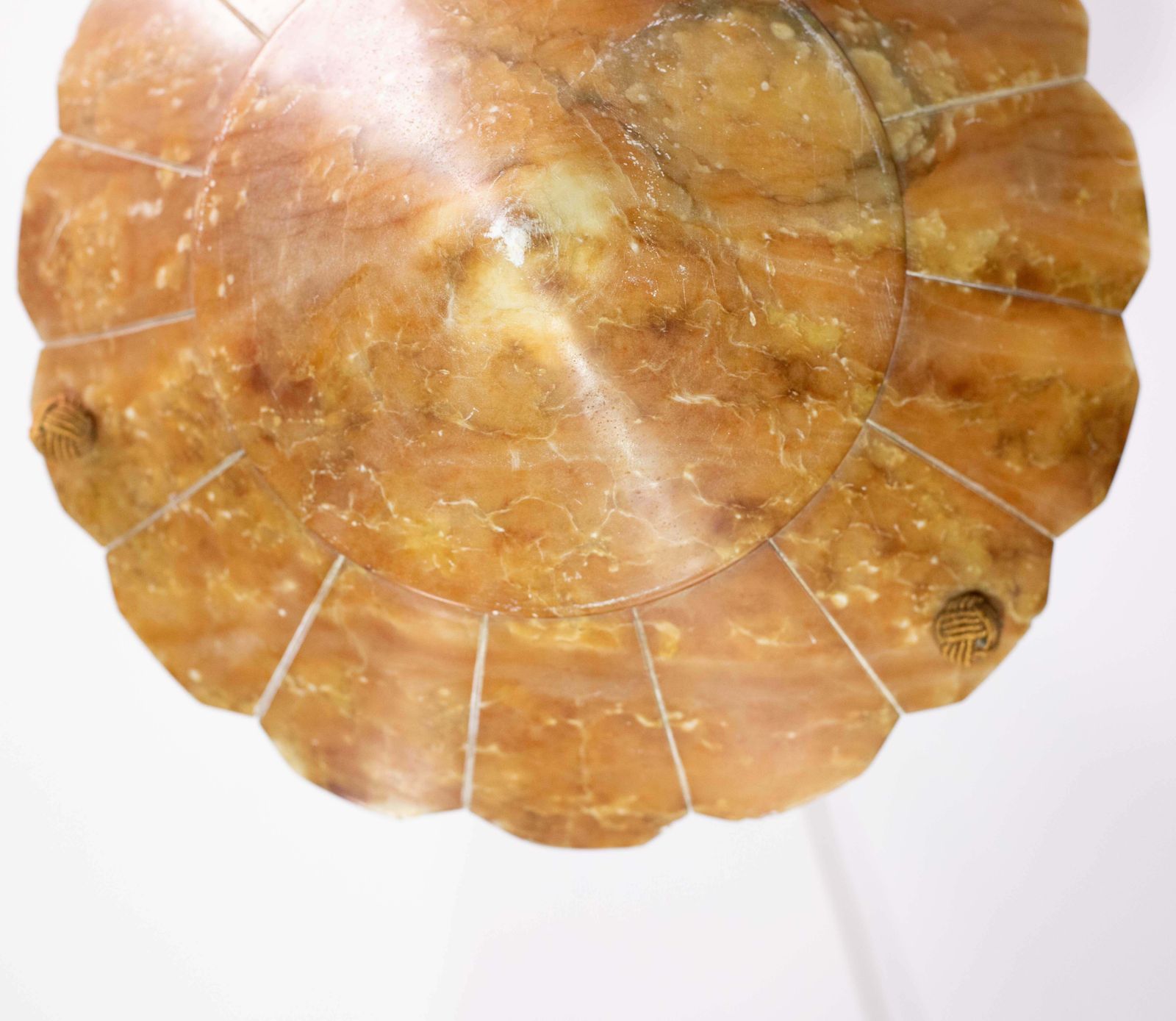 1439.0 Antique Art Decò Liberty Alabaster Chandelier, 1940s photo