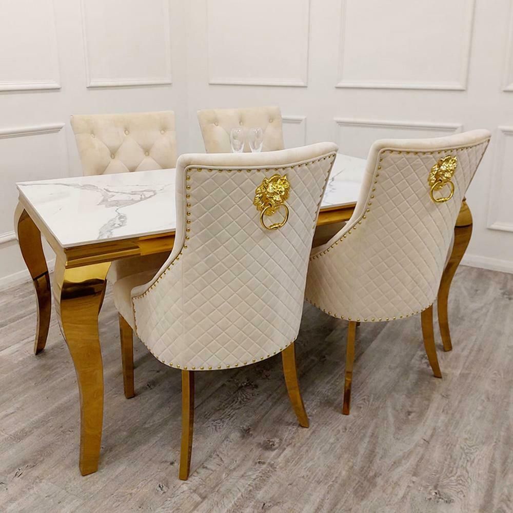 Marble Dining Table With Six Chairs & Four Chairs Available With Free Delivery ✅