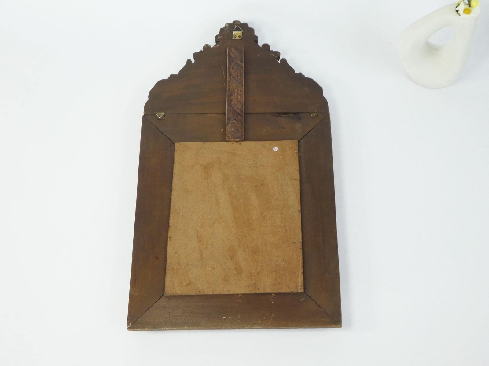 photo furniture Large Hanging Dutch Copper Wall Mirror With Beveled Mirror, Unique Ornate Design, Wall Hanging