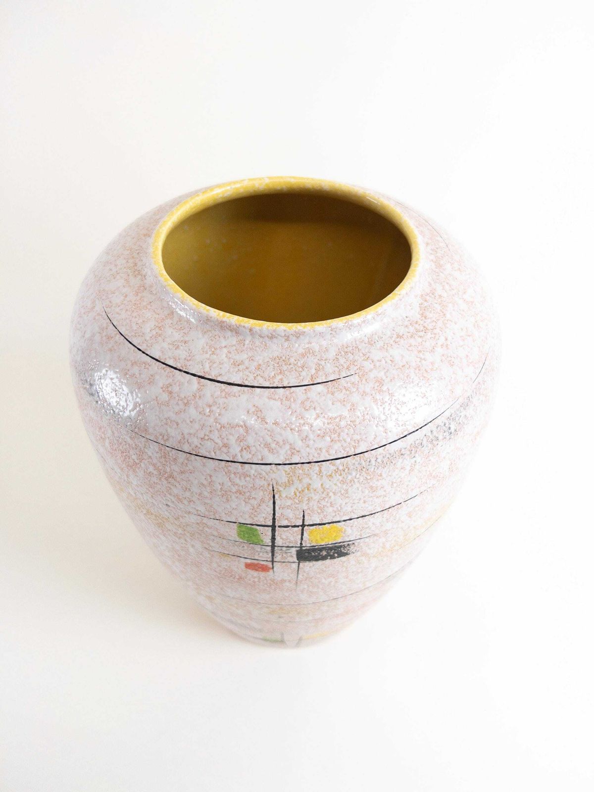 Large Scheurich 1950s Floor Vase   Mid Century Ceramic Hand Painted Vase   Form 239 30 photo vintage