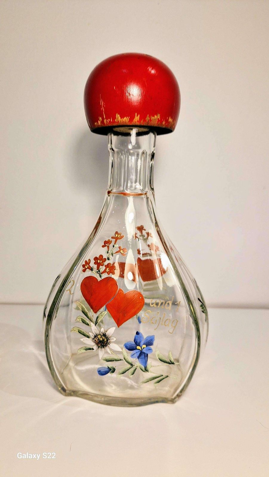 Hand Painted Holmegaard Klukflaske Decanter And Five Glasses photo Home Decor