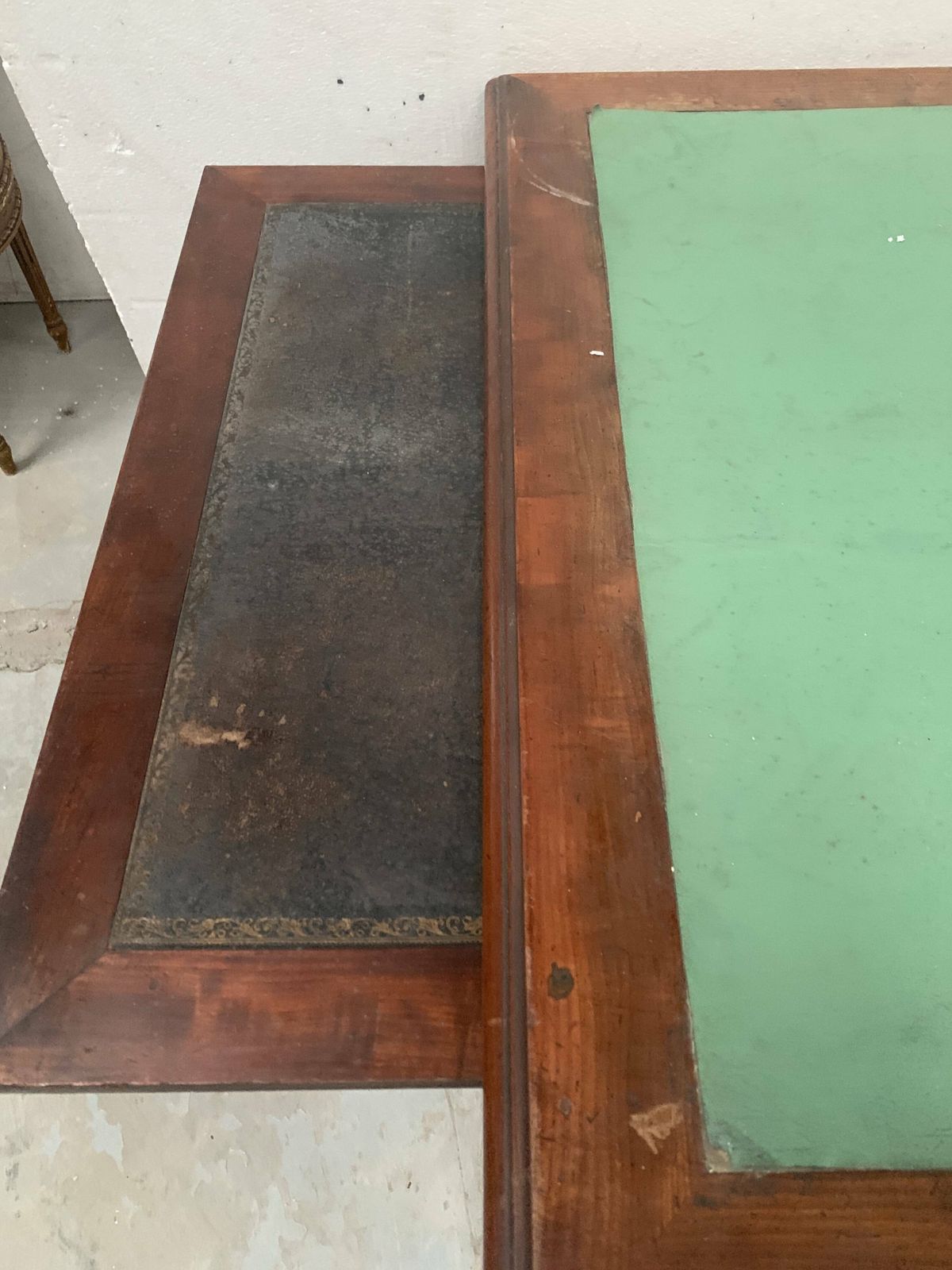 Napoleon III Style Flat Desk With Pedestal In 19th Century Mahogany photo 1314.0