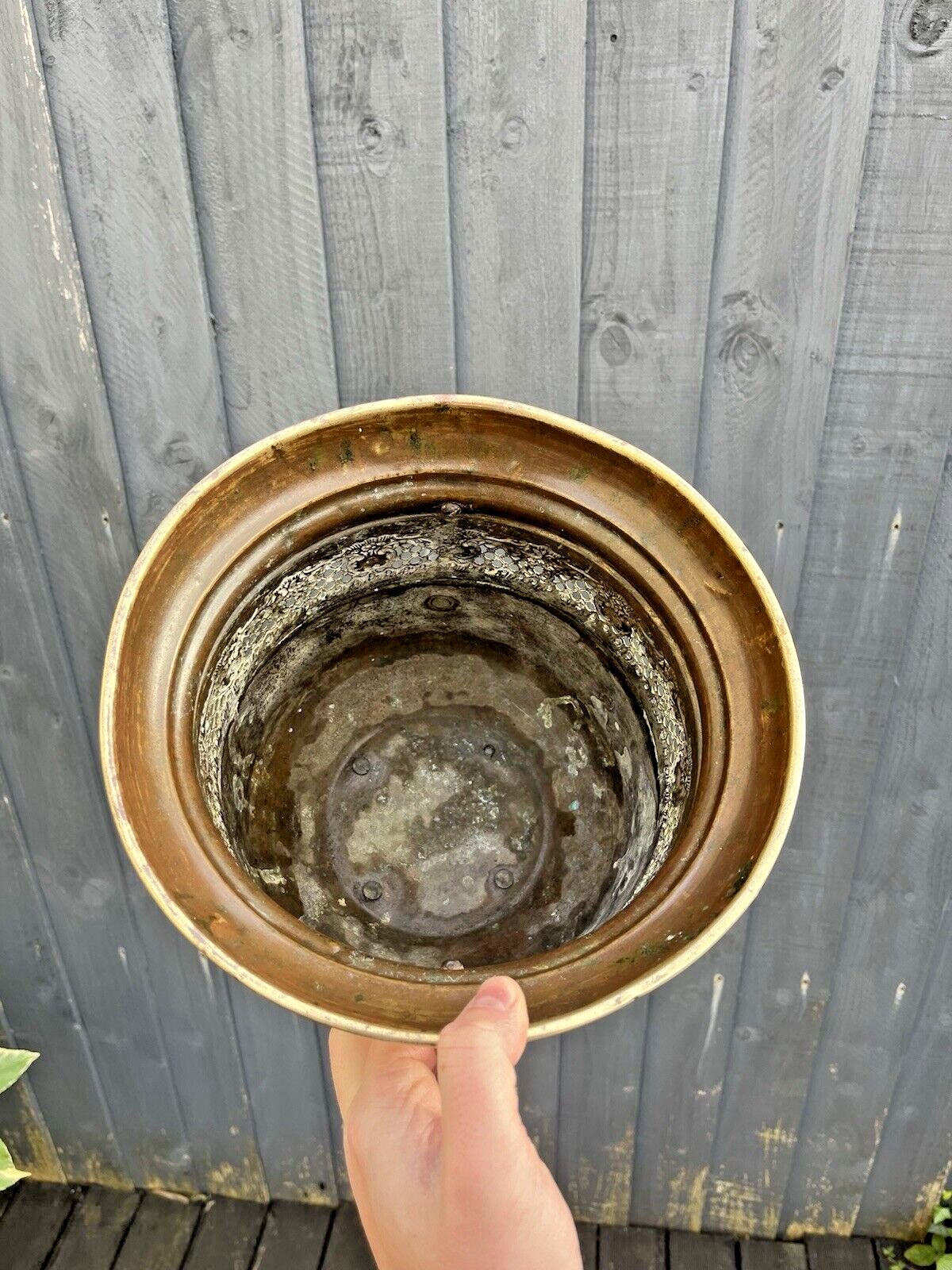 photo for sale Antique C1880 Art Nouveau Rococo Regency Brass Champagne Pedestal Ice Bucket Af