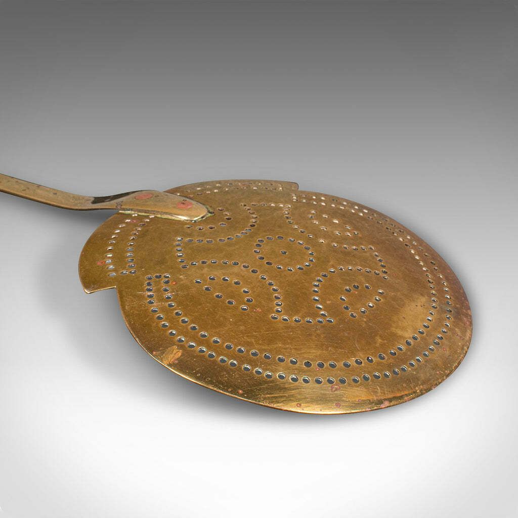 Antique Muffin Toaster, English, Brass, Fireside Warmer Tool, Georgian, C.1800 photo buy