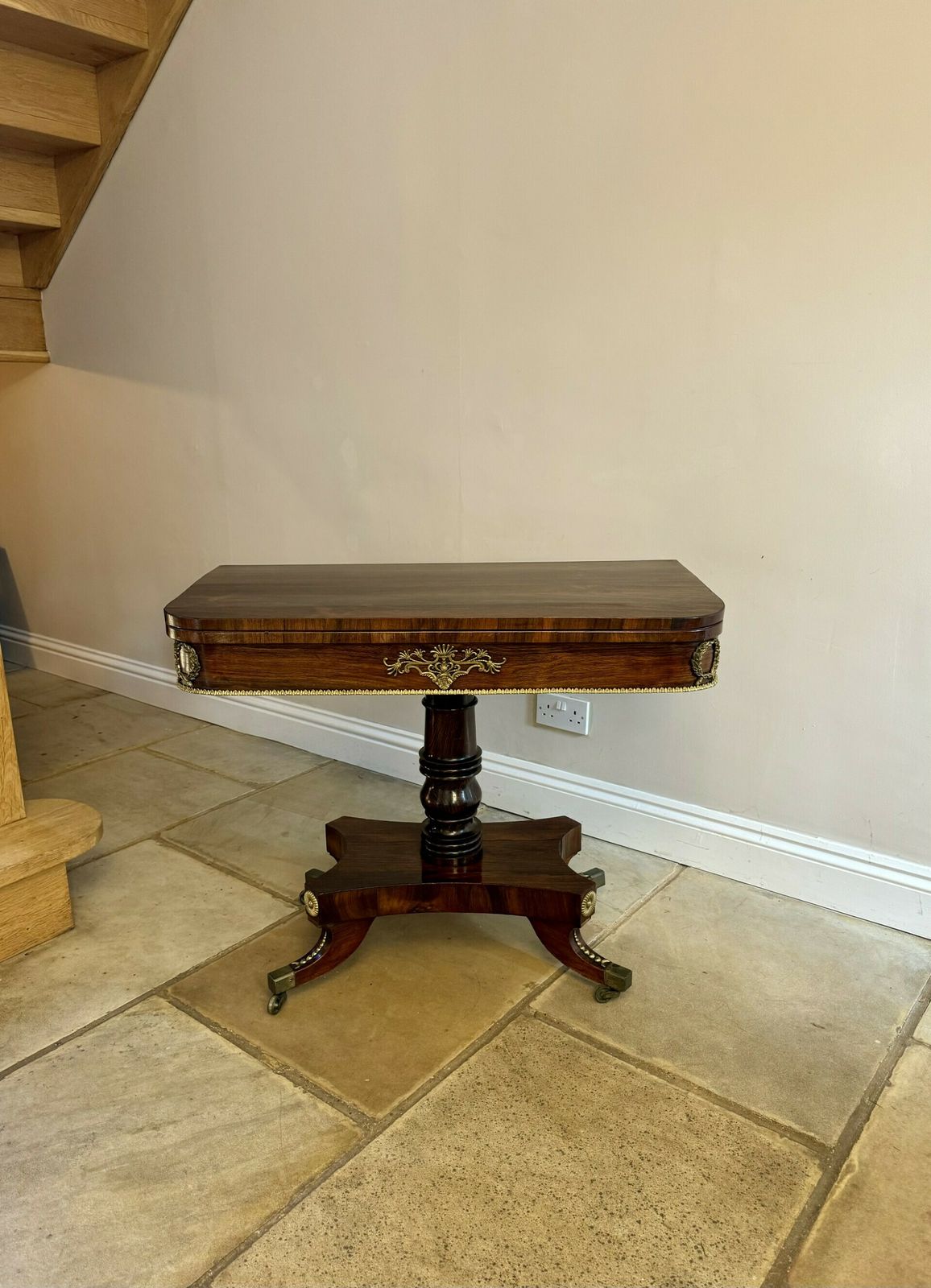 Furniture Pair Of Antique Regency Outstanding Quality Rosewood Card Tables photo