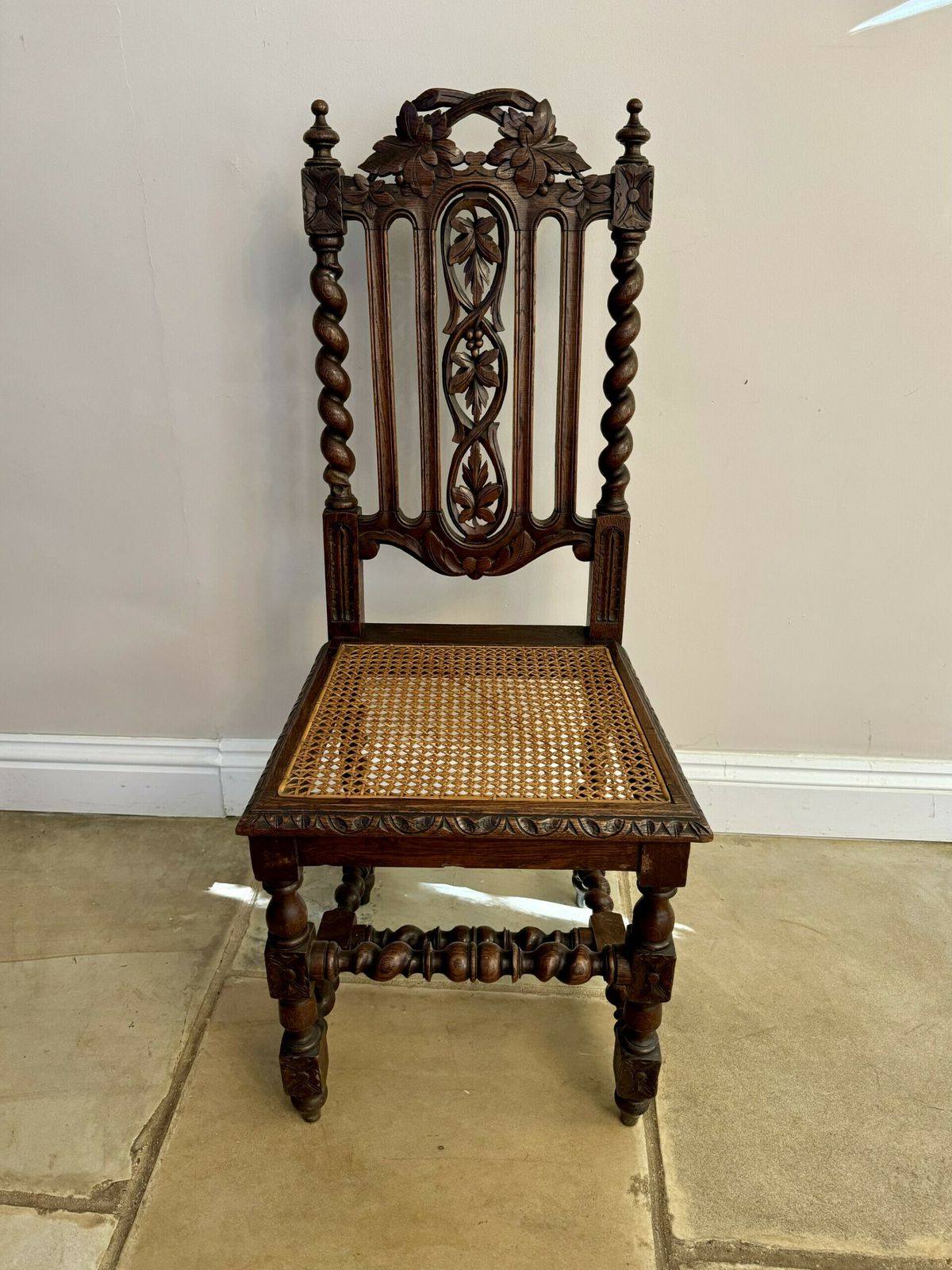 Stylish Set Of Eight Antique Quality Carved Oak Dining Chairs photo vintage