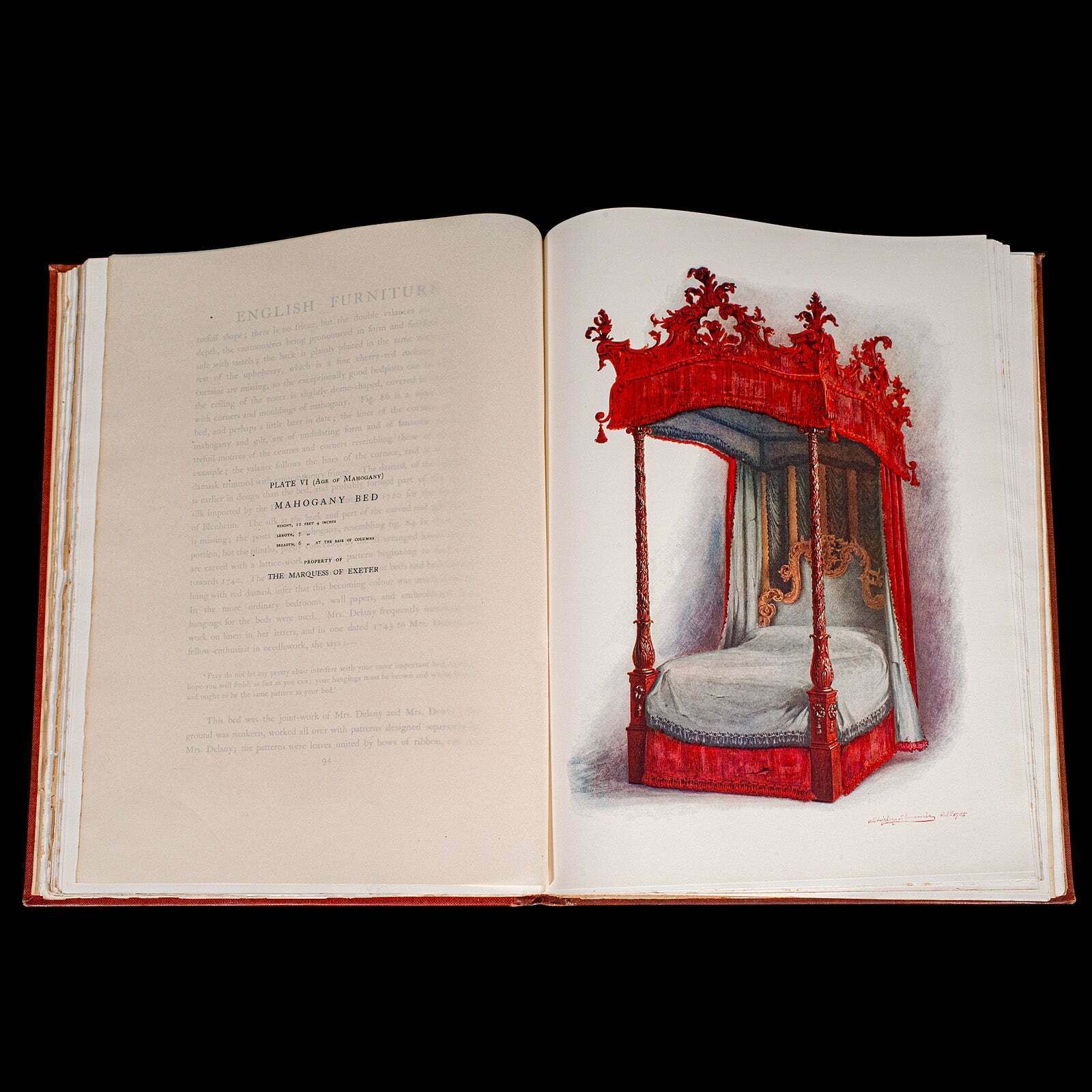 4vol Antique Reference Book Set, British Furniture, English, Macquoid, Edwardian photo vinterior